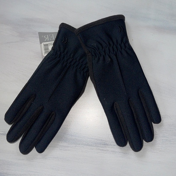 ISOTONER STRETCH WOMENS BLACK GLOVES - Picture 1 of 3